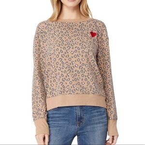 C&C CALIFORNIA Alexa Animal Print Pullover